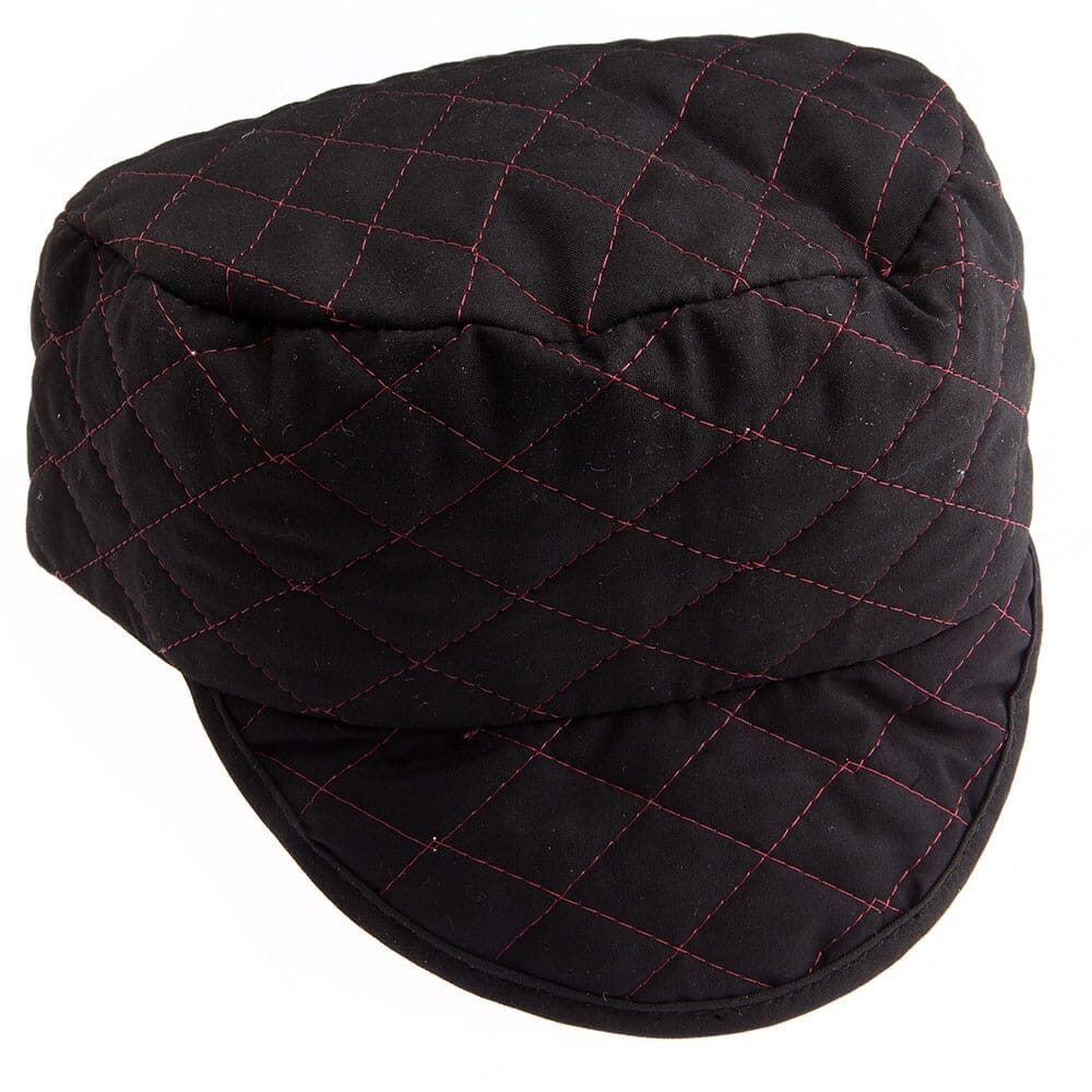 55854 Quilted Black Skull Cap, Siz